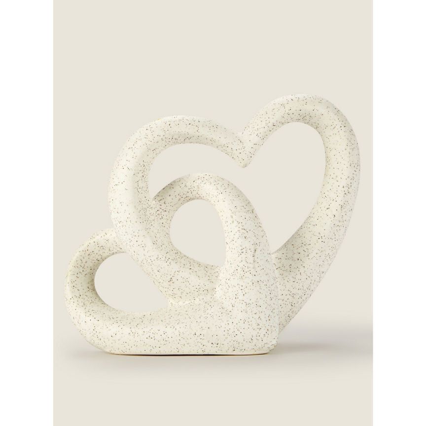 George Home White Textured Heart Ornament GOODS ASDA   