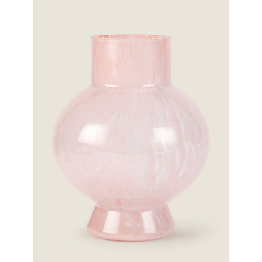 George Home Pink Confetti Glass Vase GOODS ASDA   