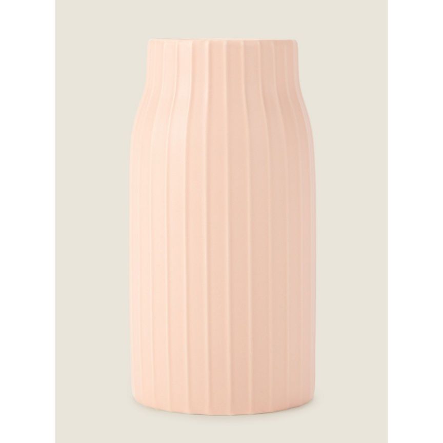 George Home Pink Ribbed Vase GOODS ASDA   