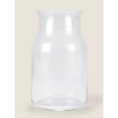 George Home clear glass vase measuring 15x15x25cm, UK version