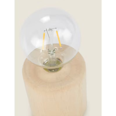 ASDA George Home Natural Pale Wood Base Table Lamp- Buy online at McGrocer