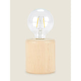 George Home Natural Pale Wood Base Table Lamp GOODS ASDA   