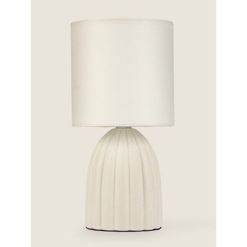 George Home Cream Mini Scallop Table Lamp GOODS ASDA   