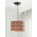 George Home Natural Block Printed Bamboo Shade 30 x 30 cm, UK version