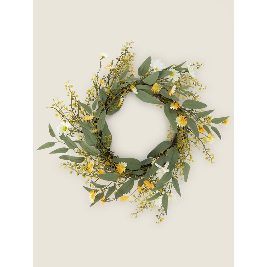 George Home Yellow Mid Size Spring Wreath