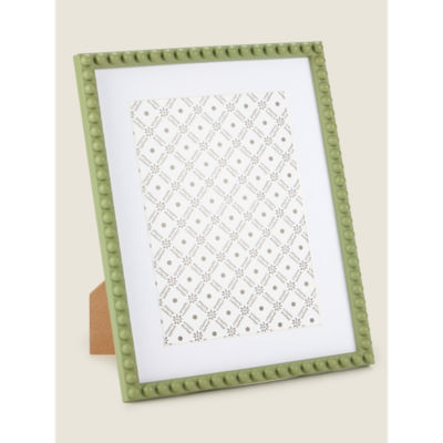 ASDA George Home Green Beaded Frame Photo Frame 21.5x26.8cm- Buy online at McGrocer