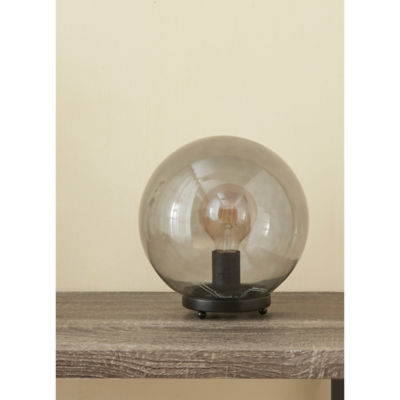 George Home grey glass orb table lamp (British brand)