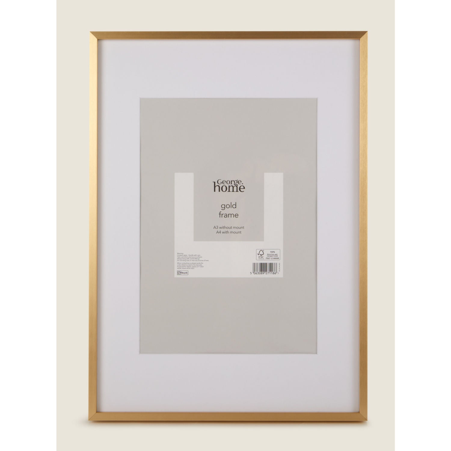 George Home gold-tone A3 aluminium frame, UK version