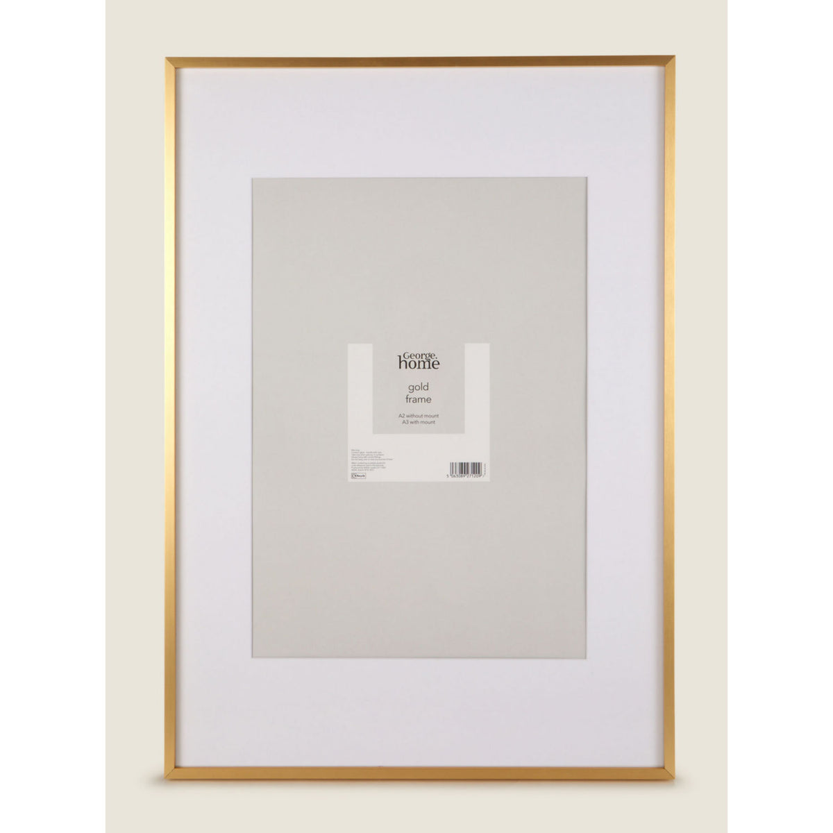 A2 metal frame with glass front, landscape or portrait, UK version
