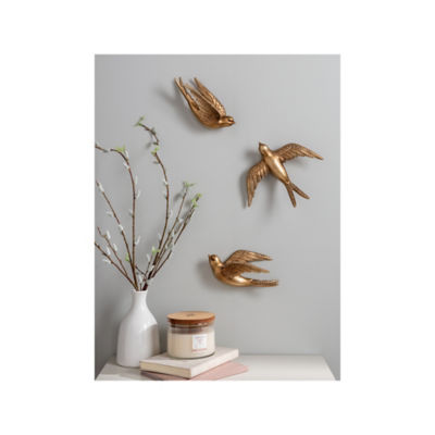 George Home gold-tone decorative birds set of 3, UK version
