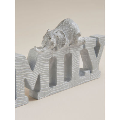 George Home natural elephant family sign 31cm, imported from the UK