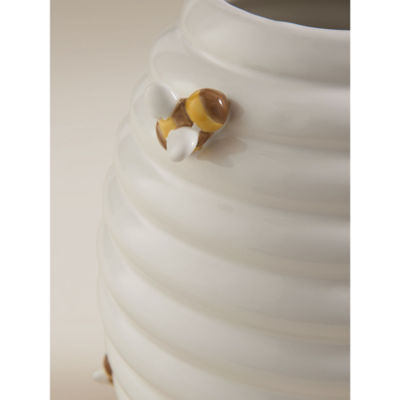 George Home white bee vase stoneware, UK version