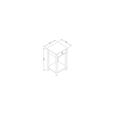 George Home white bedside table 35x32x58cm, UK version
