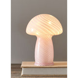 George Home pink mushroom glass lamp (British brand)
