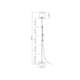 George Home black rattan floor lamp - British product
