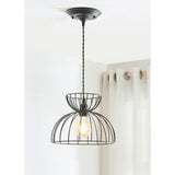 George Home black curved wire metal shade 28x28x22cm, imported from the UK