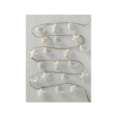 George Home cream felt moon and stars string lights 220cm, UK version