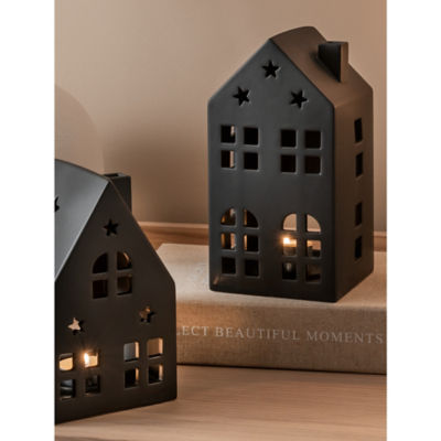 Stacey Solomon black ceramic candle holder set of 2 - British product