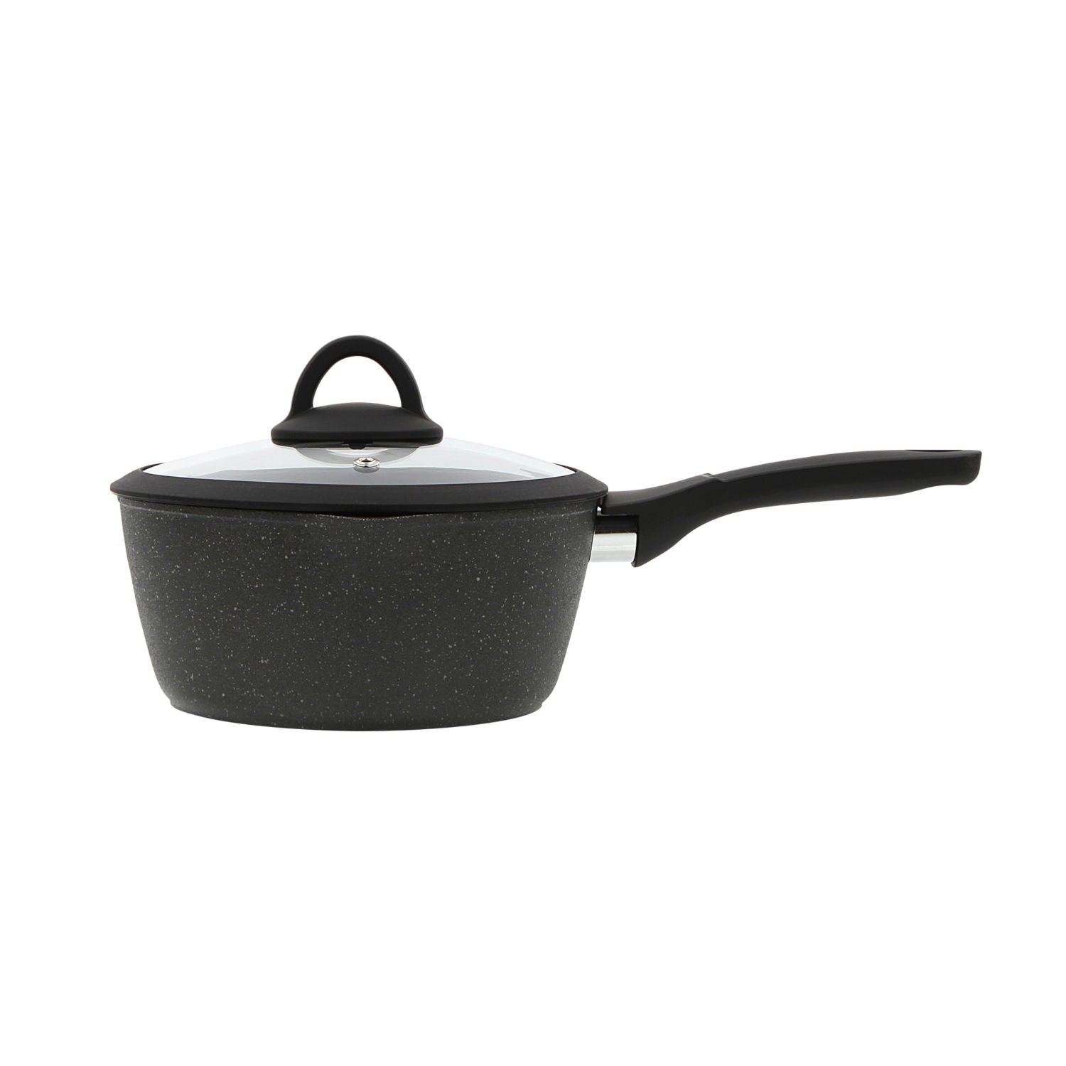 George Home black marble effect soft grip saucepan 20cm, UK version