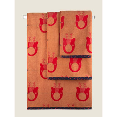George Home Christmas reindeer hand towel - British product