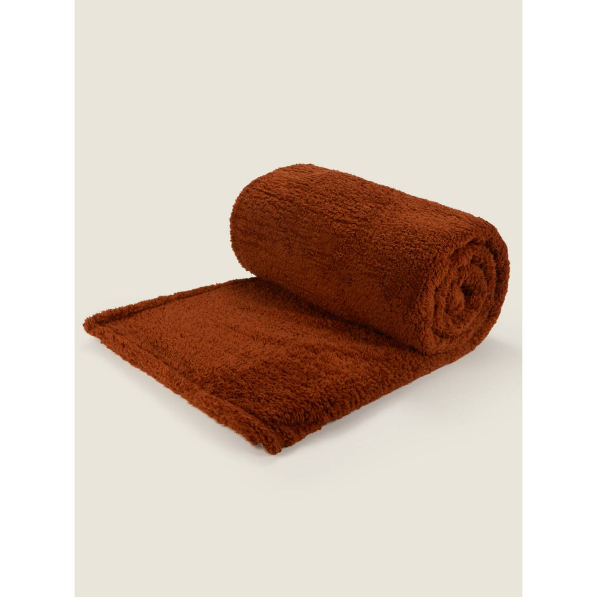 George Home orange plain teddy throw 220x200 cm, UK version