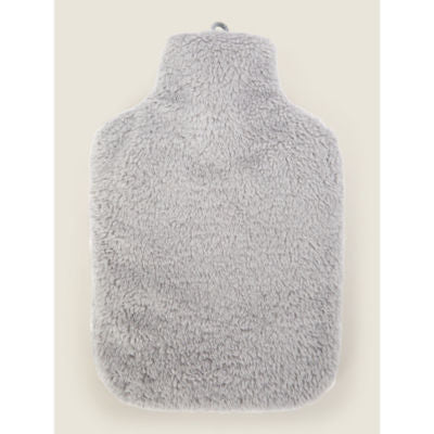 George Home grey teddy fleece hot water bottle, UK version