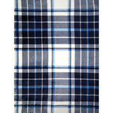 George Home blue check Sherpa throw - British product