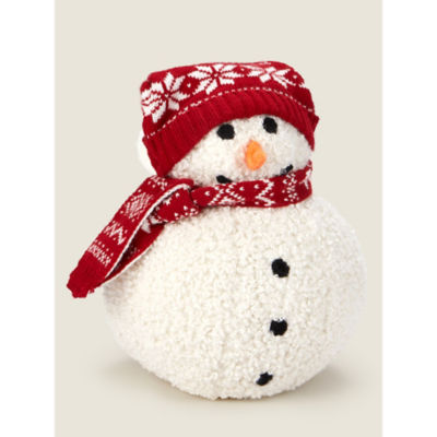 George Home white 3D snowman shaped Christmas cushion (British brand)