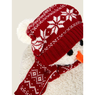 George Home white 3D snowman shaped Christmas cushion (British brand)