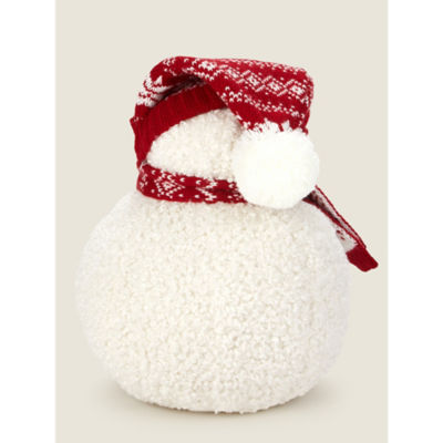 George Home white 3D snowman shaped Christmas cushion (British brand)