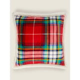 George Home red check sherpa cushion 50x50 cm (British brand)