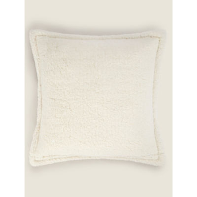 George Home red check sherpa cushion 50x50 cm (British brand)