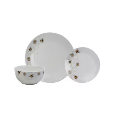 George Home Honeycomb Bee dinner set 12 piece, UK version