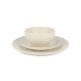 George Home Natural Wide Ribbed dinner set 12 piece, UK version