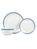 George Home White & Blue Stripe Dinner Set - 12 Piece GOODS ASDA   