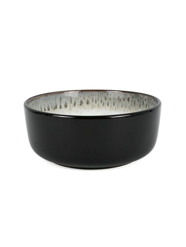 George Home Black Reactive Glaze Cereal Bowl GOODS ASDA   