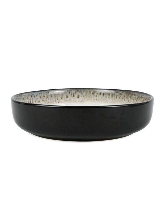 George Home Black Reactive Glaze Pasta Bowl GOODS ASDA   