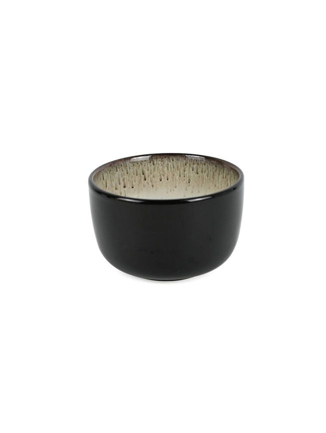 George Home Black Reactive Glaze Nibble Bowl GOODS ASDA   