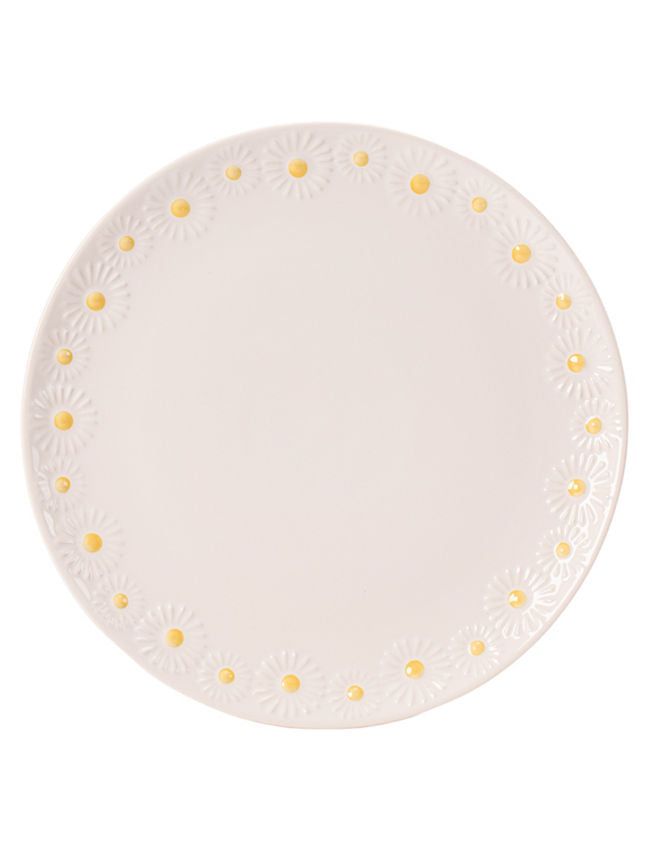 George Home Embossed Daisy Dinner Plate GOODS ASDA   