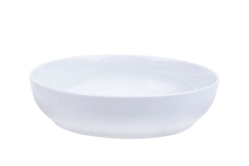 George Home White Ribbed Pasta Bowl GOODS ASDA   