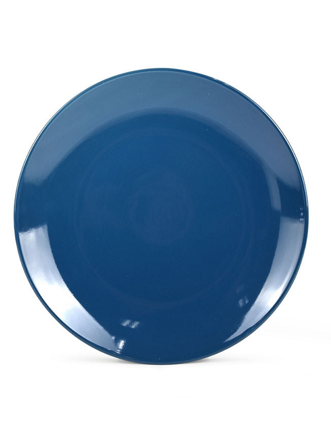 George Home Blue Solid Glaze Dinner Plate GOODS ASDA   