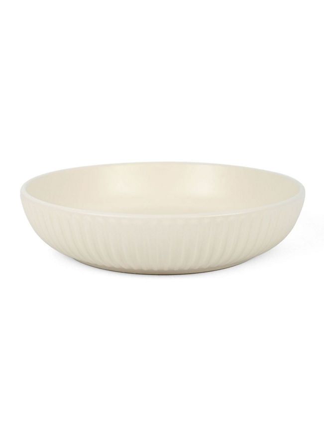 George Home Wide Rib Natural Pasta Bowl GOODS ASDA   