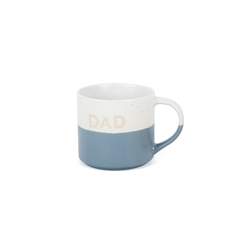 George Home blue and white reactive glaze dad mug, UK version