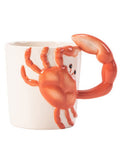 George Home white and orange crab-shaped ceramic mug, UK version