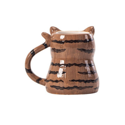 George Home brown cat-shaped mug (British brand)