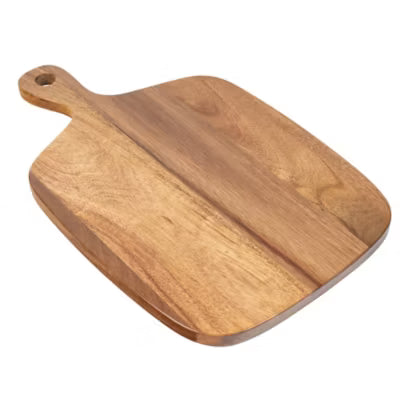 Plat de service en acacia naturel avec poignée George Home