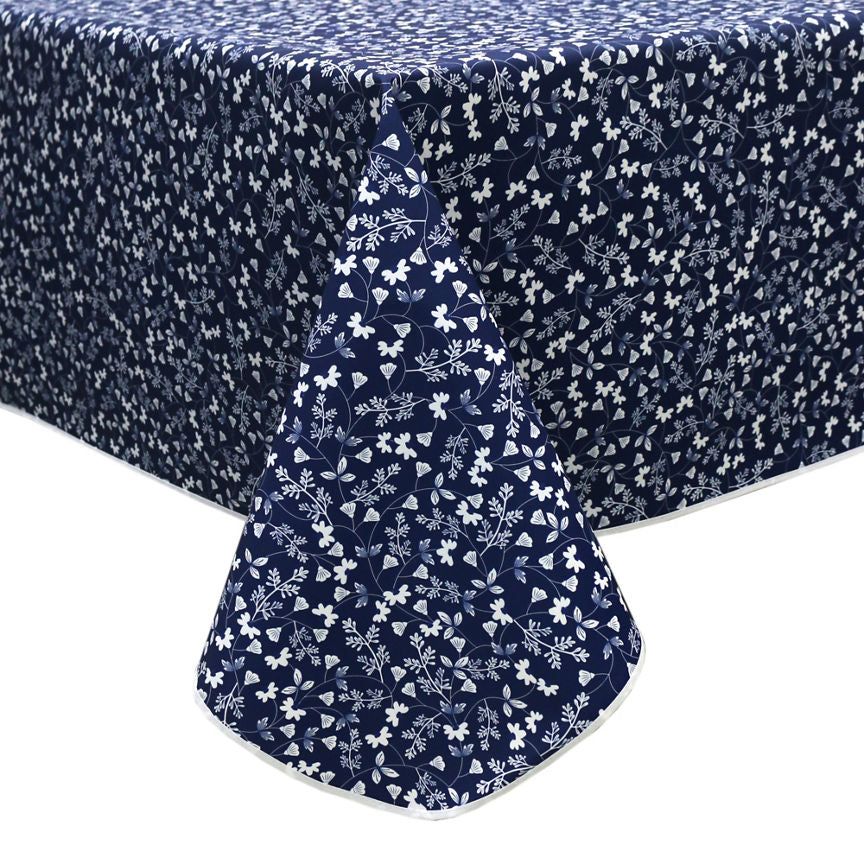 George Home Blue Trailing Floral Wipe Clean Tablecloth