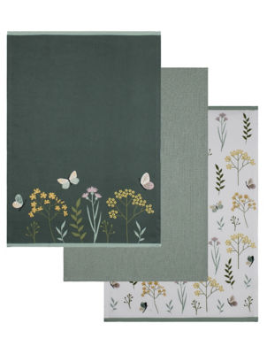 ASDA George Home Butterfly Meadow Tea Towels 45 x 65cm- Buy online at McGrocer