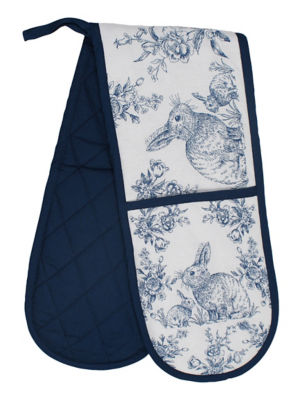 George Home blue rabbit oven glove 18 x 90cm, UK version