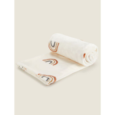 George Home Natural Rainbow Fleece Decke 120 x 150 cm